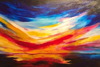 Finger-Painting for Grown-Ups: Abstract Sunset